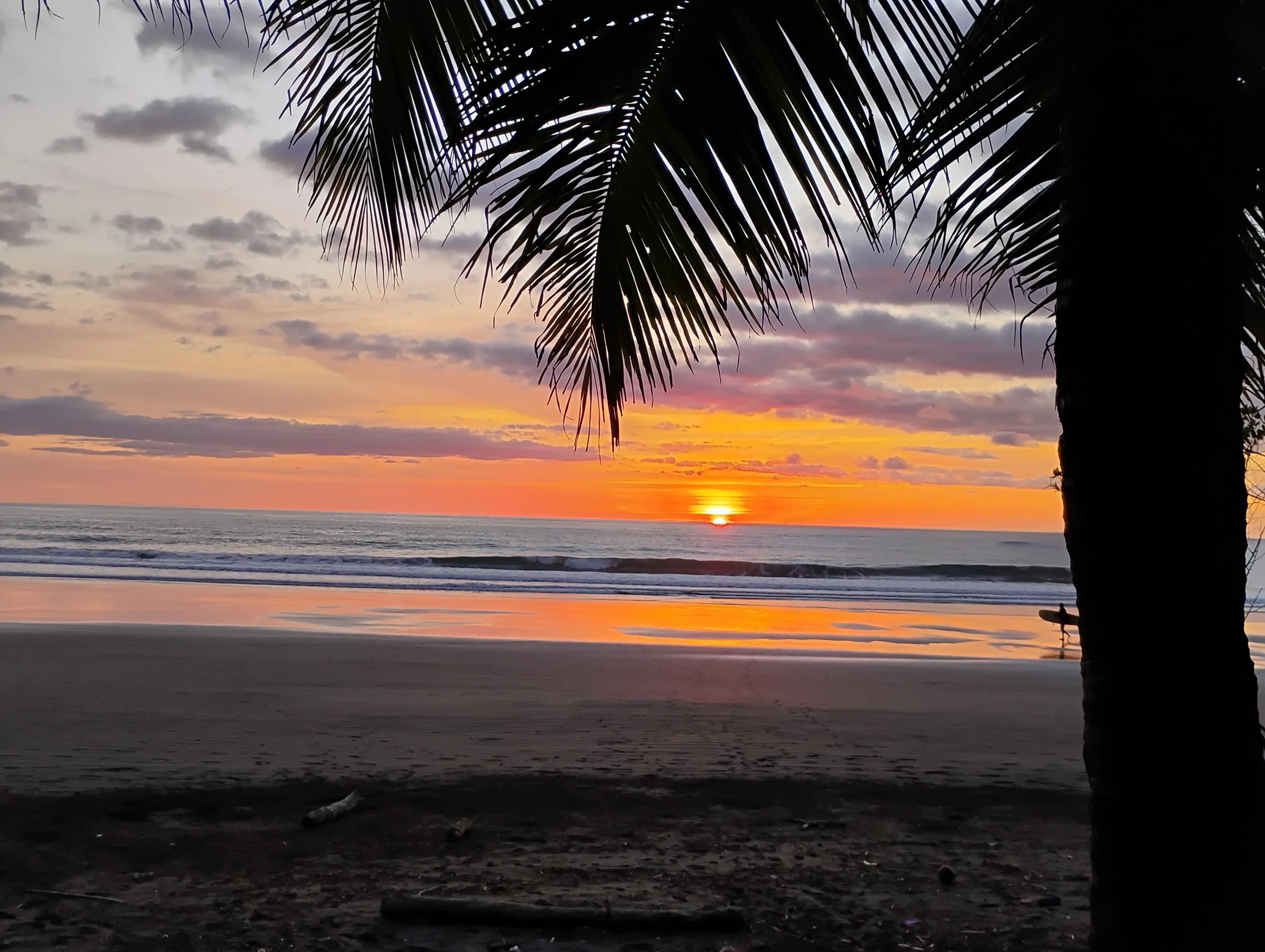 Sunset view from the property